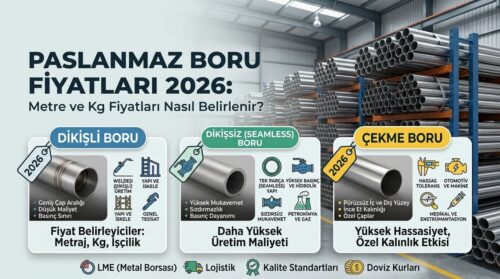 Paslanmaz Boru Fiyatları 2026 - Metre ve Kg Fiyatları Nasıl Belirlenir?