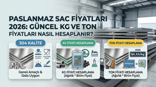 Paslanmaz Sac Fiyatları 2026- Güncel Kg ve Ton Fiyatları Nasıl Hesaplanır?